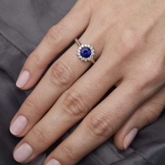 Bague Ella - Saphir Peacock 1.36 carats