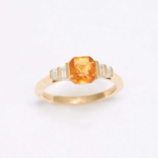 Bague Esmeralda - Grenat Mandarin 1.27 carats