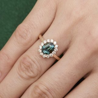 Bague Ella - Saphir Teal 2.14 carats