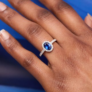 Bague Jaffna - Saphir Peacock 1.25 carats