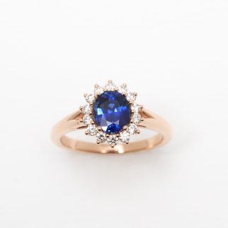 Bague Ella - Saphir Peacock 1.37 carats