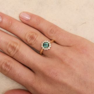 Bague Ella - Saphir Teal 1,22 carats