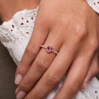 Bague Trinco - Saphir intense pink 1.01 carats