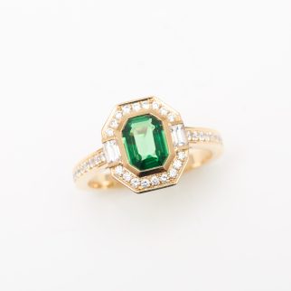 Bague Jaffna Art déco - Tsavorite 1.27 carats