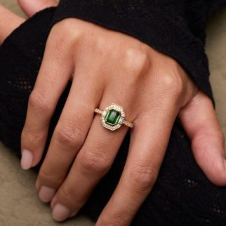Bague Jaffna Art déco - Tsavorite 1.27 carats
