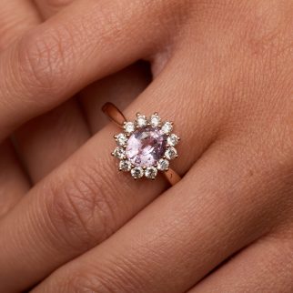 Bague Ella - Saphir Rose 1.30 carats