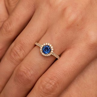 Bague Jaffna - Saphir Vivid blue 1.23 carats