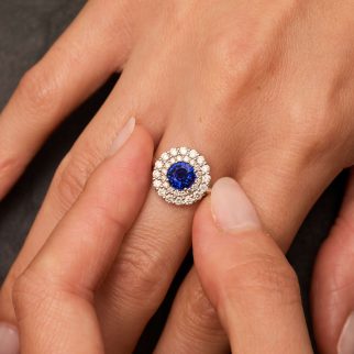 Bague Colombo - Saphir Peacock 1.10 carats