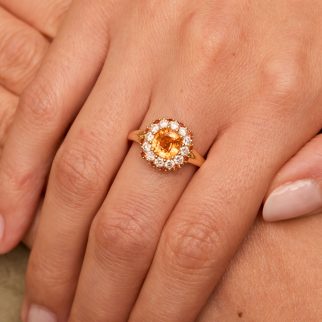Bague Colombo - Grenat Mandarin 1.94 carats