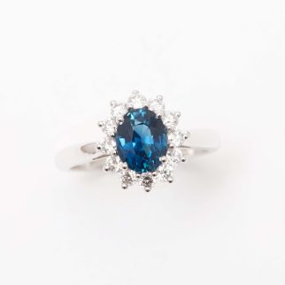 Bague Ella - Saphir Teal Indigo 1.57 carats