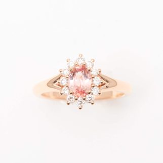 Bague Ella - Saphir Padparadscha 0.69 carats