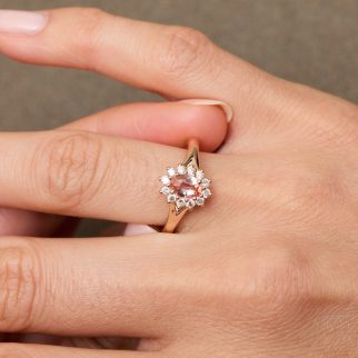 Bague Ella - Saphir Padparadscha 0.69 carats