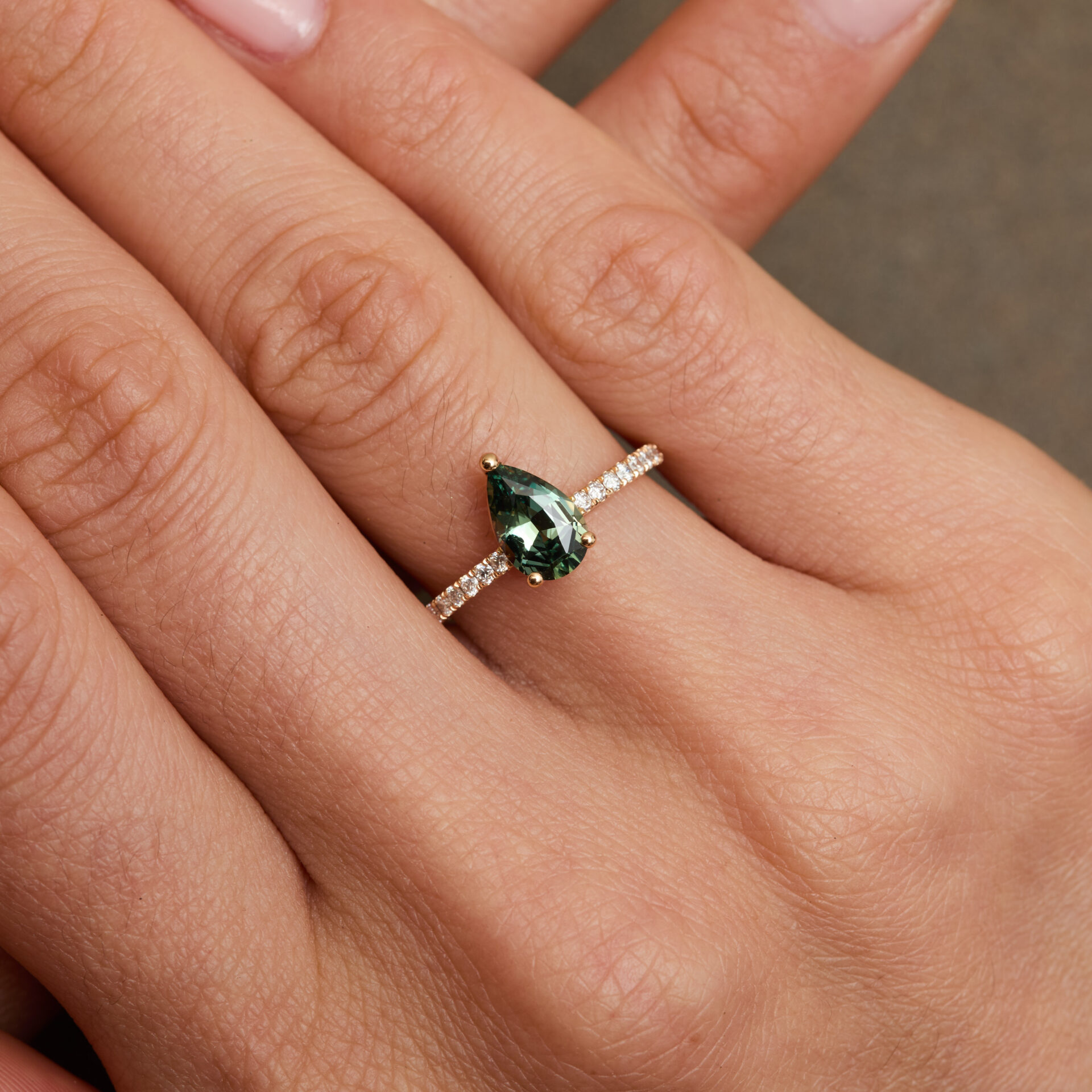 Bague Trinco - Saphir Teal 1.33 carats - Image 3