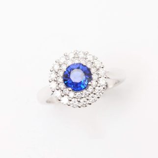 Bague Colombo - Saphir Peacock 1.10 carats