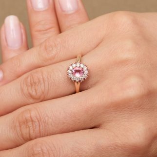 Bague Colombo - Saphir Padparadscha 0.49 carats