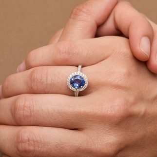 Bague Jaffna - Saphir Vivid Blue 2.02 carats