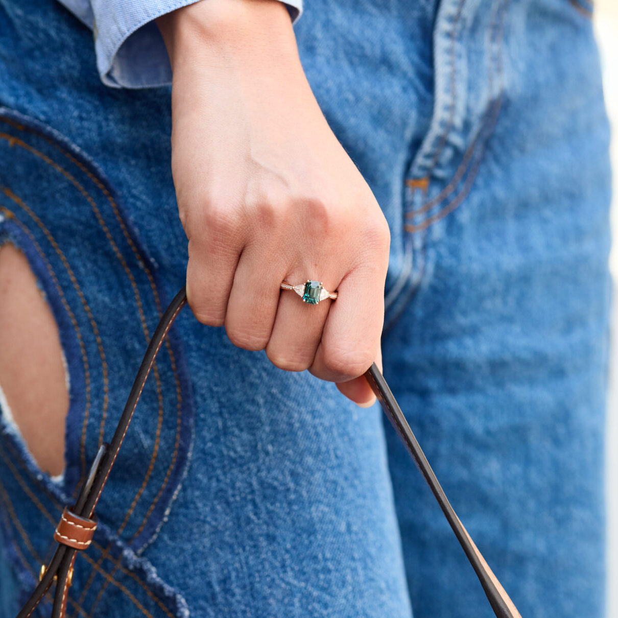 Bague Elahera - Saphir Teal 2.11 carats - Image 3