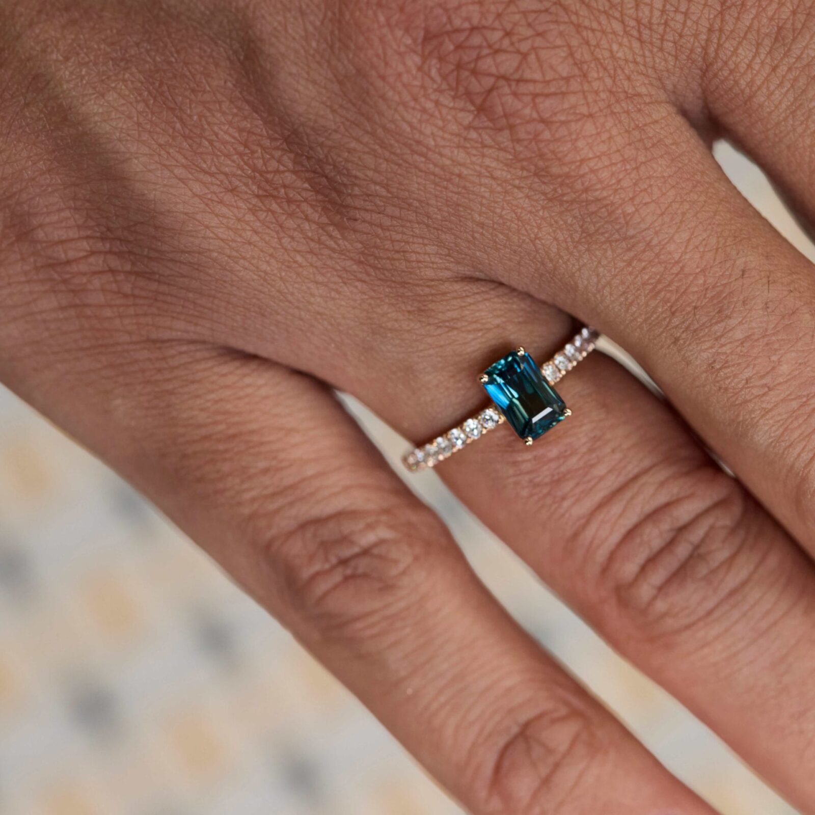 Bague Trinco - Saphir Teal 1.20 carats - Image 2