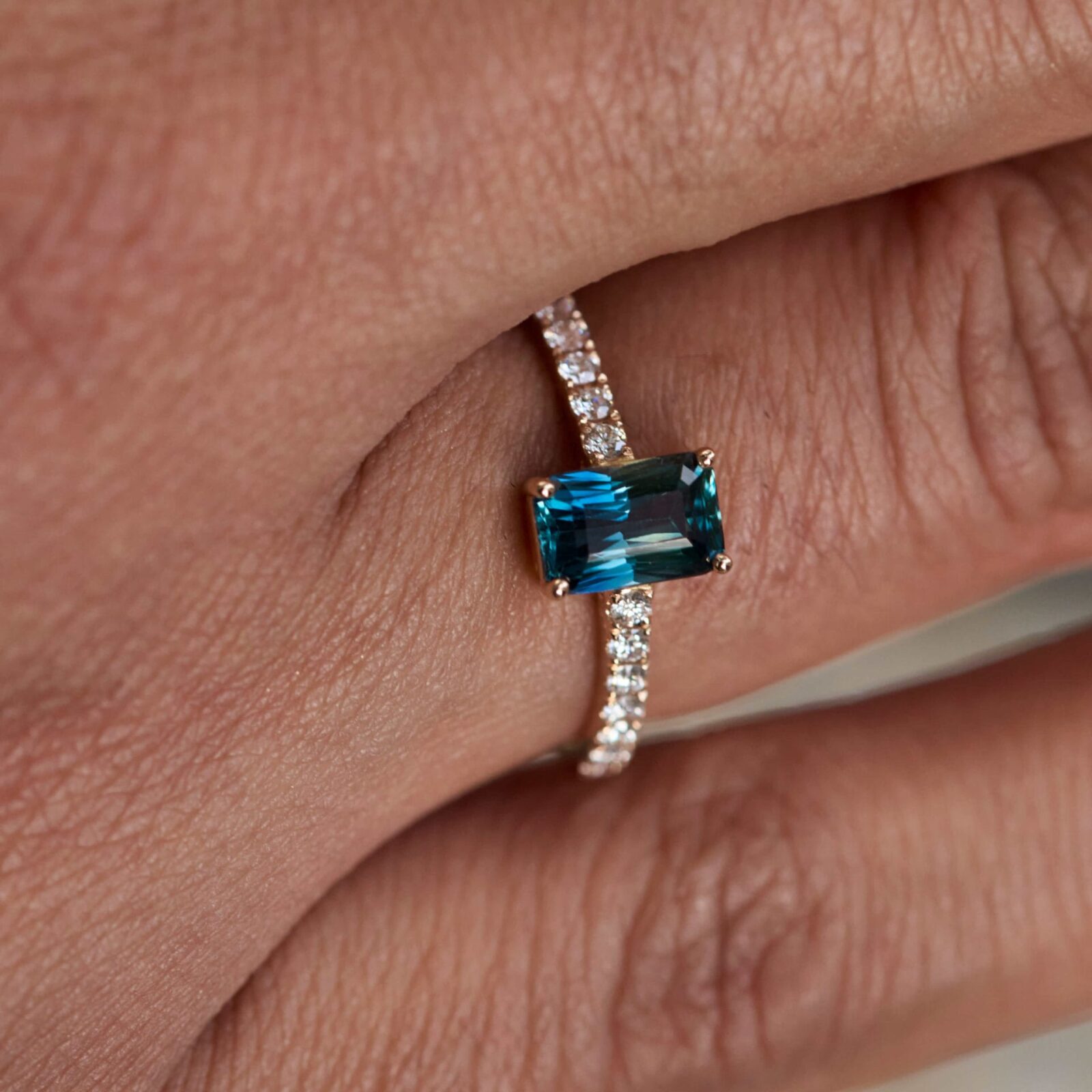 Bague Trinco - Saphir Teal 1.20 carats - Image 3