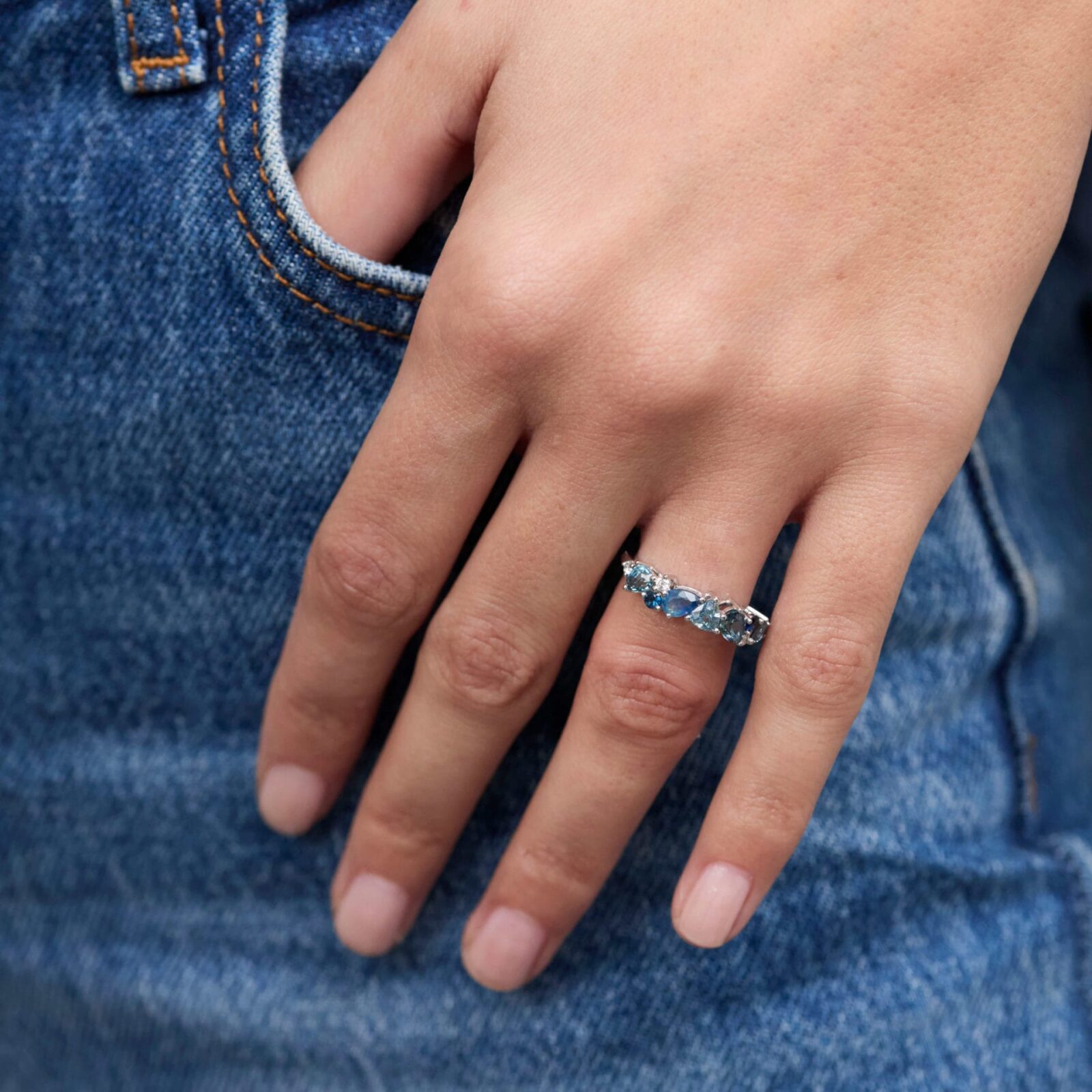 Bague Constellation - Saphir Teal Indigo 2.00 carats - Image 2