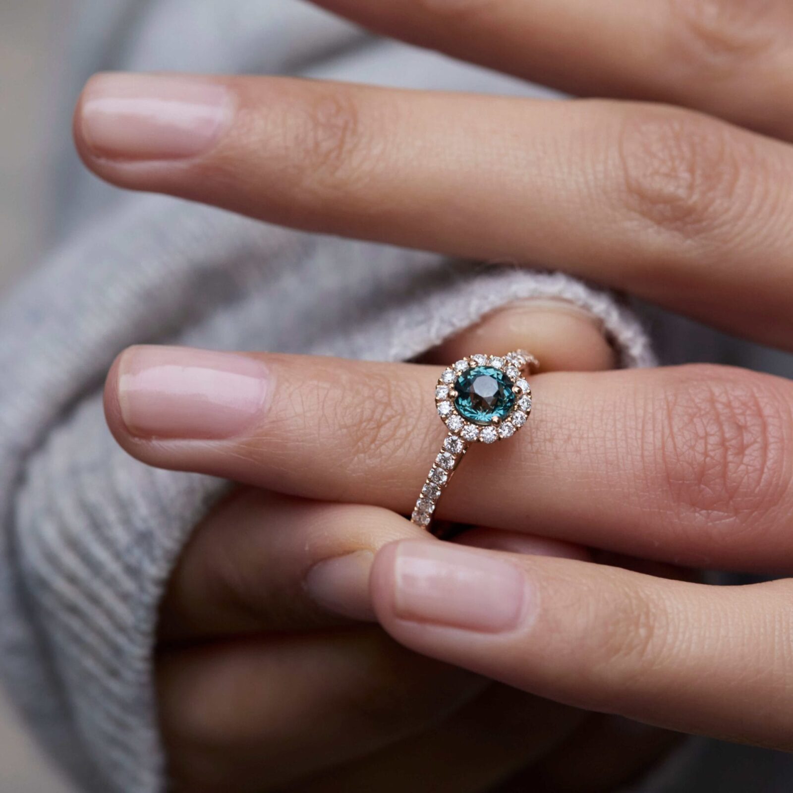 Bague Jaffna - Saphir Teal 1.03 carats - Image 3