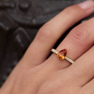 Bague Trinco - Grenat Mandarin 1.11 carats