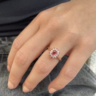 Bague Colombo - Saphir Padparadscha 0.66 carats