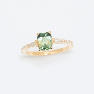 Bague Elahera - Saphir Vert 1.40 carats