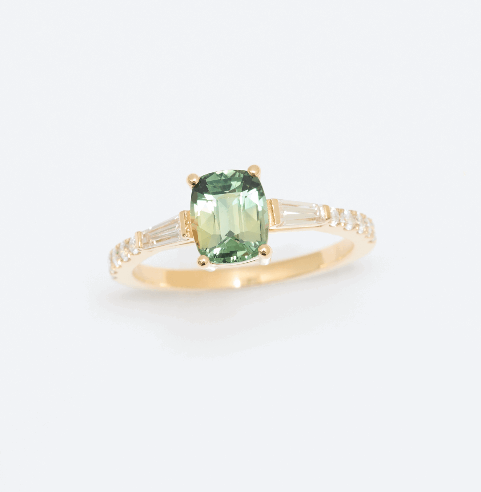 Bague Elahera - Saphir Vert 1.40 carats