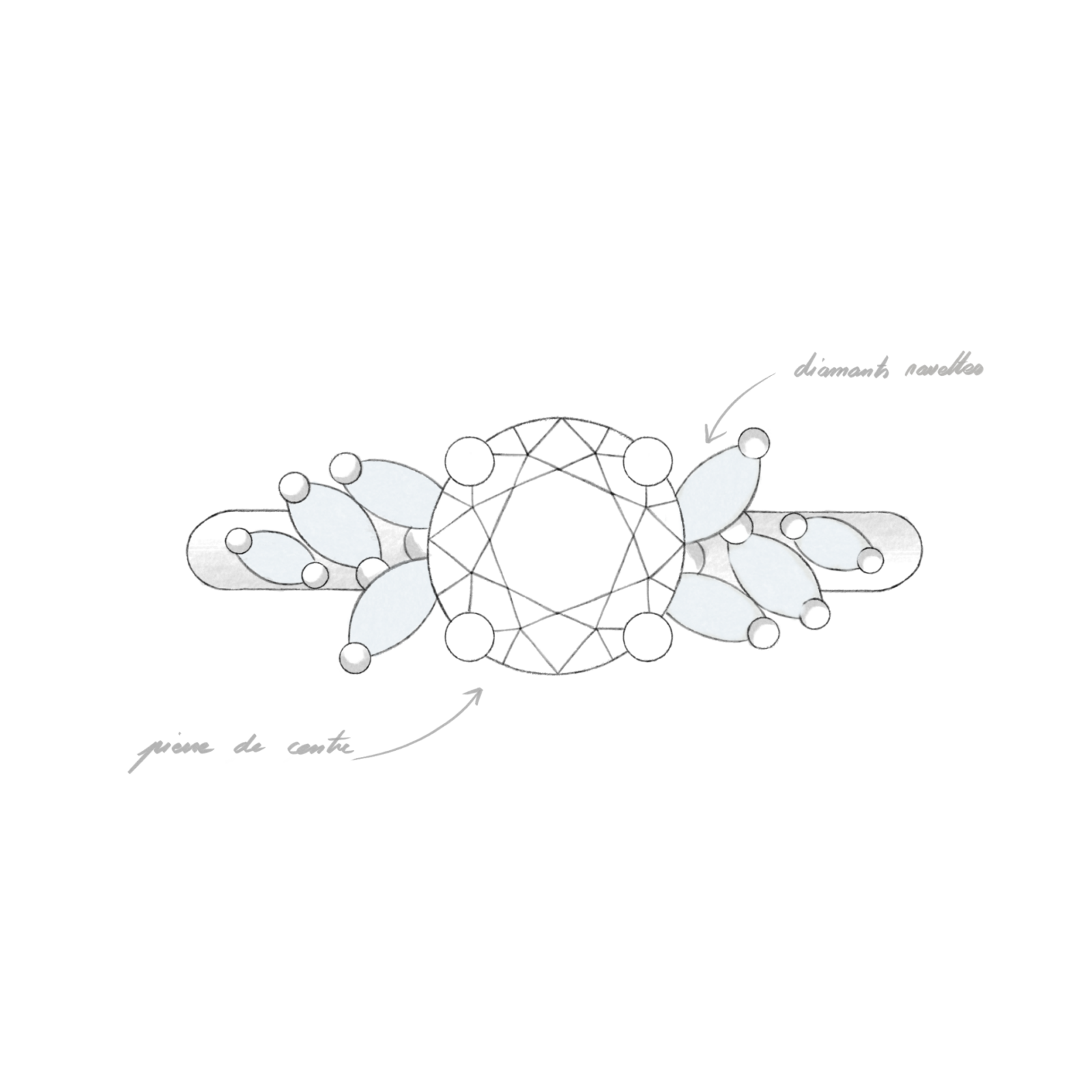 Bague Horana Marquise - Saphir Peacock 1.39 carats - Image 3