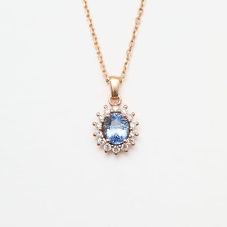Collier Ella - Saphir Conrflower 1.21 carats