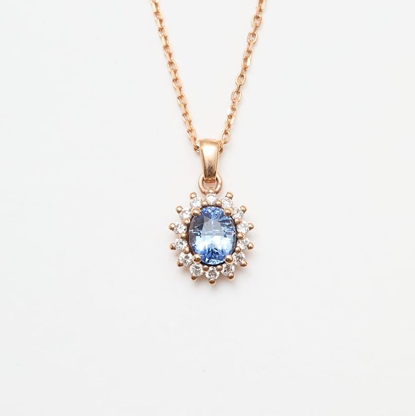Collier Ella - Saphir Conrflower 1.21 carats