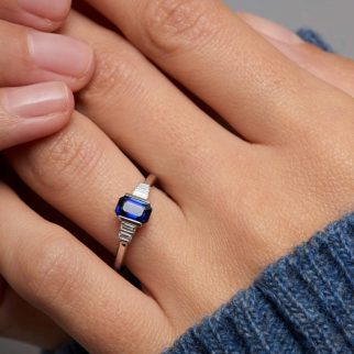 Bague Esmeralda - Saphir Royal Blue 1.03 carats