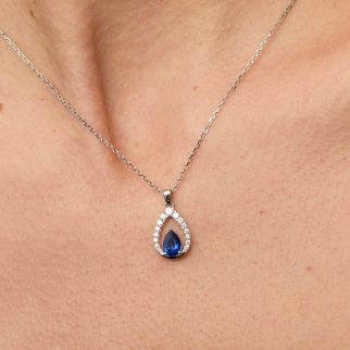 Collier Devi - Saphir Peacock 1.00 carats