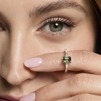 Bague Elahera - Saphir Vert 1.40 carats